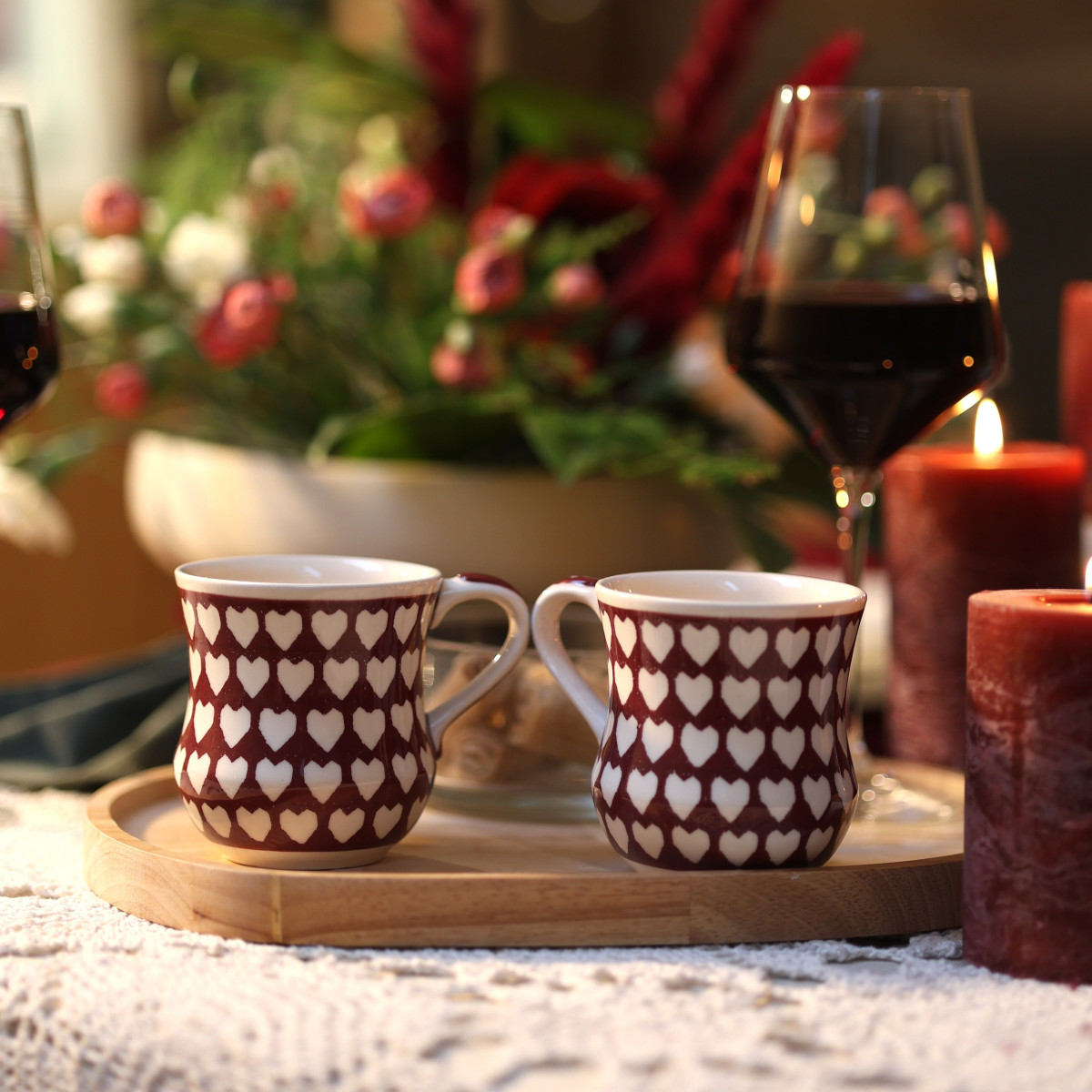 Filiżanka Rozalia 150 ml - Kolekcja Aveline - Bordeaux