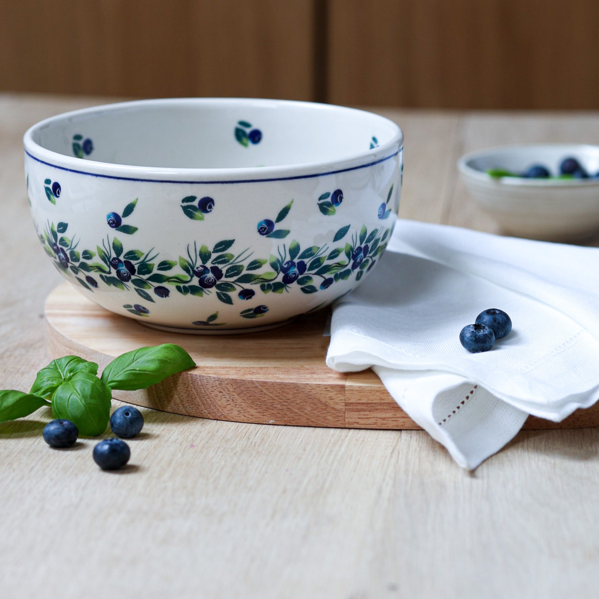 Miska 1200 ml Berrowa | Duża miska ceramiczna ręcznie dekorowana