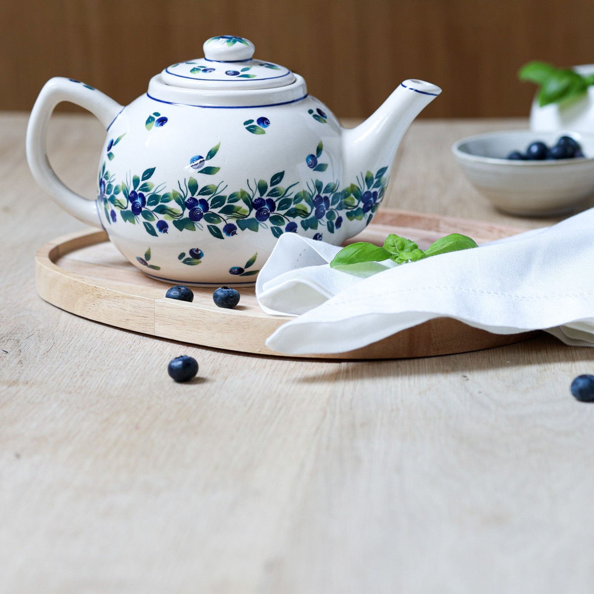 Dzbanek 1100 ml Berrowa | Ręcznie dekorowany dzbanek ceramiczny