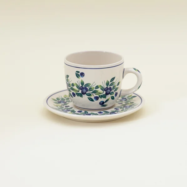 Filiżanka ze spodkiem Bell Berrowa | Ręcznie dekorowana ceramika