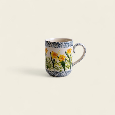 Kubek Aleksandra 400 ml - Dekoracja narcisia