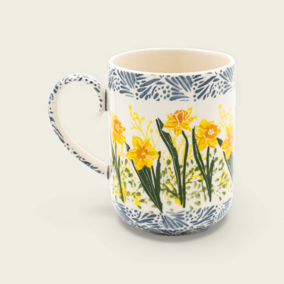 Kubek Aleksandra 400 ml - Dekoracja narcisia