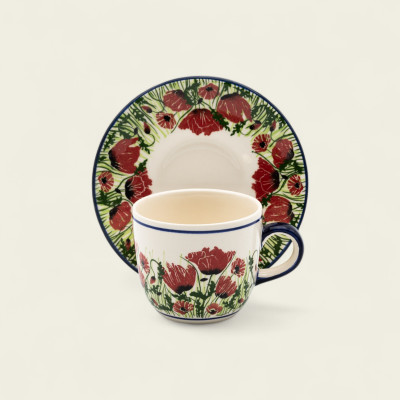 Filiżanka Bell ze spodkiem 230 ml - Kolekcja Scarlet